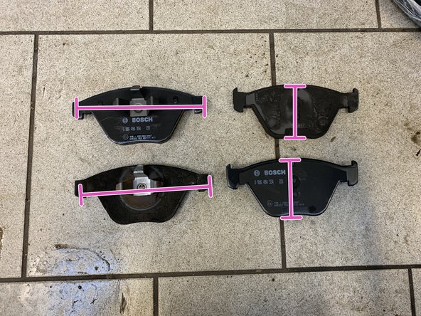 Vérifier que les nouvelles plaquettes correspondent