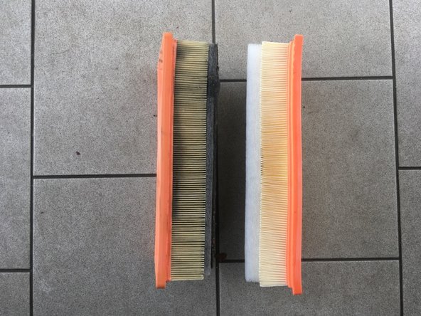 Vérifier les dimensions entre l'ancien et le nouveau filtre à air (longueur,largeur,forme)