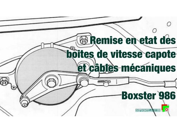 D&eacute;crassage boites de vitesse capote et c&acirc;bles m&eacute;caniques Porsche Boxster 986
