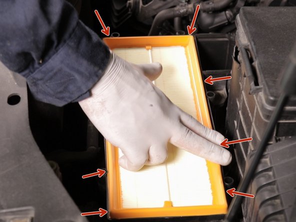 Vérifier que le filtre soit bien inséré dans la boite