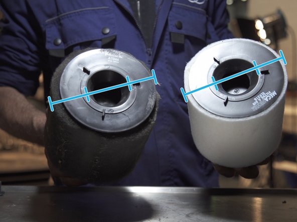 Comparer les dimensions du nouveau filtre avec l'ancien, hauteur, longueur et largeur