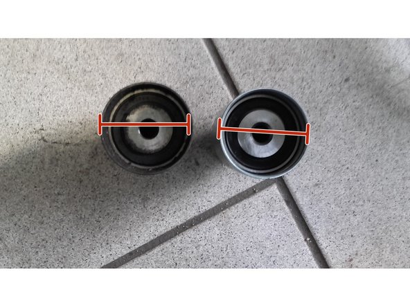 Vérifier que les deux galets corresponde