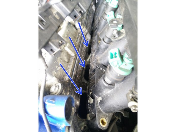 Repérer l'admission de la culasse