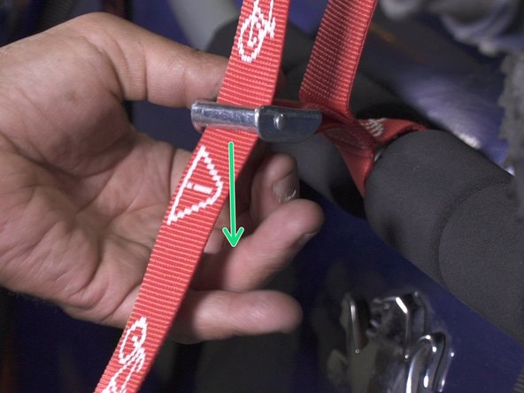 Bloquer la sangle rouge