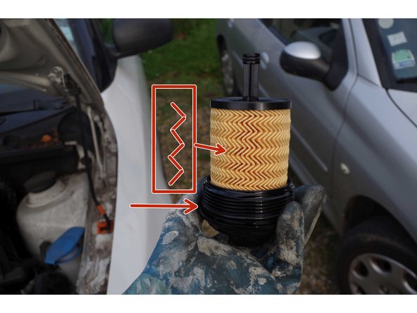 Deuxième photo : comparaison des filtres, des joints. C'est bon, c'est bien les mêmes !