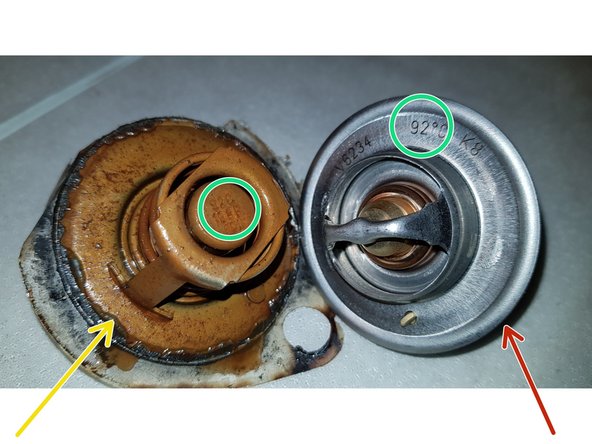 Vérifiez que les températures de déclenchement sont les mêmes. Ici 92°C.