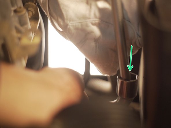 
Place an extension in the end of the socket wrench for more force when loosening the probe
