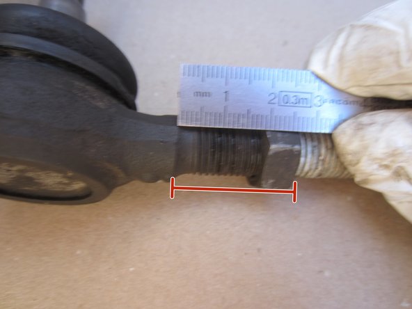 
adjust the old ball joint to the value before disassembly (step 2)
