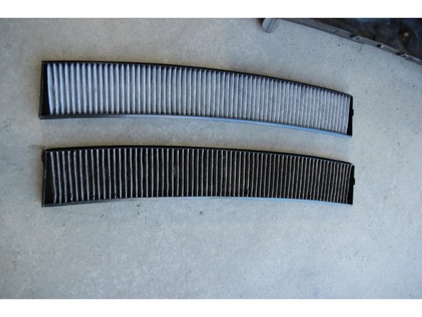 Comparer le nouveau et l'ancien filtre (longueur , épaisseur )