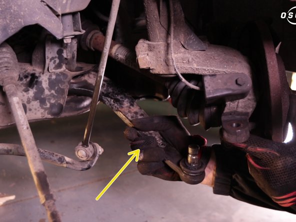 Tourner le disque de frein sur le côté pour avoir l'accès au triangle