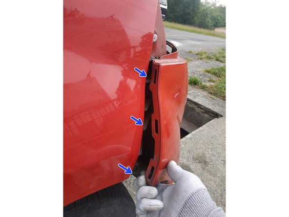 et dégrafer le pare-chocs