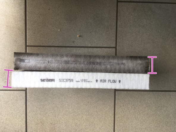 Vérifier que les deux filtres corresponde