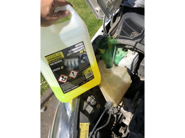 remplir le system de refroidissent