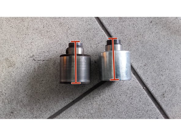 Vérifier que les deux galets corresponde