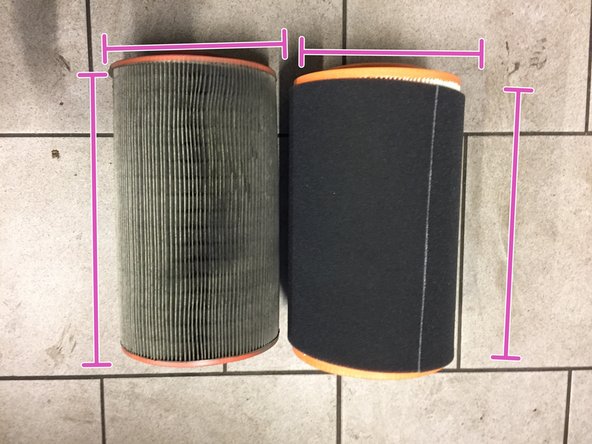 Vérifier la correspondance entre l'ancien et le nouveau filtre à air