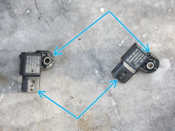 Contrôler que le nouveau capteur corresponde à l'ancien aussi bien au niveau de sa fixation que du connecteur électrique.