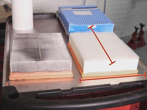 Comparez l'ancien et le nouveau filtre à air