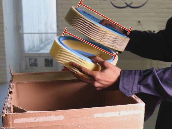 Comparer l’ancien et le nouveau filtre à air(dimensions)