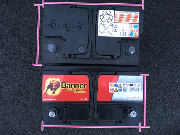 Vérifier que la nouvelle batterie corresponde à l'ancienne