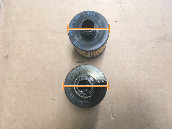 Comparer les deux filtre à huile