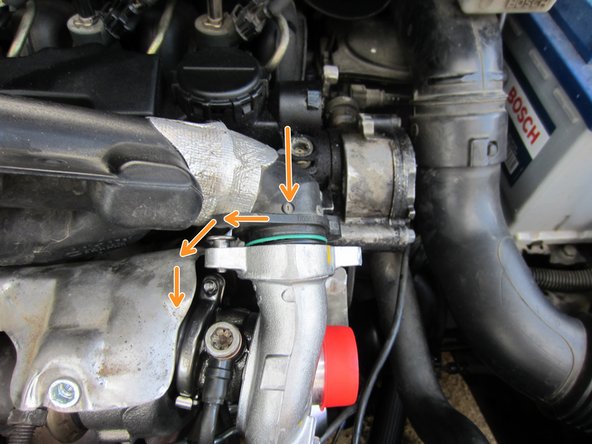 
Reassemble the air outlet hose by rotating it
