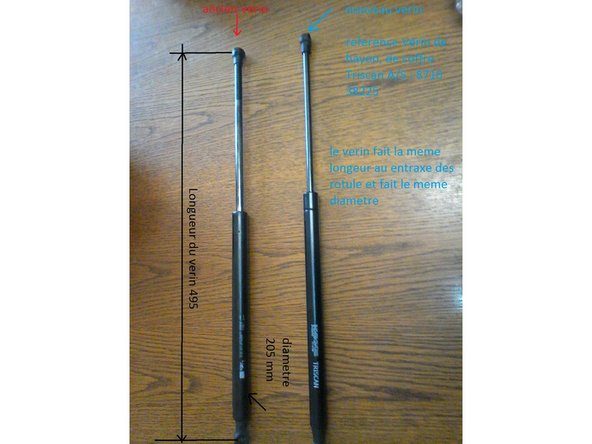 Comparer les anciens et nouveaux vérins