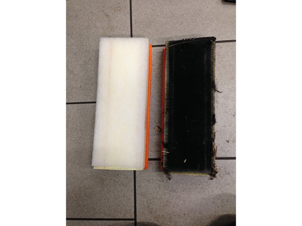 Vérifier que l'ancien filtre à air corresponde bien au nouveau filtre à air