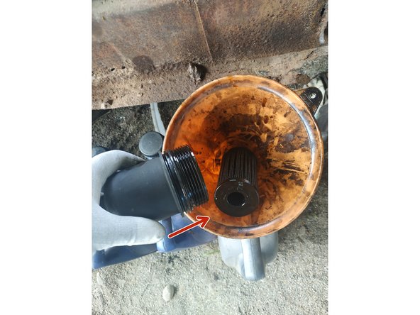 
remove the filter from the bell and leave to drain
