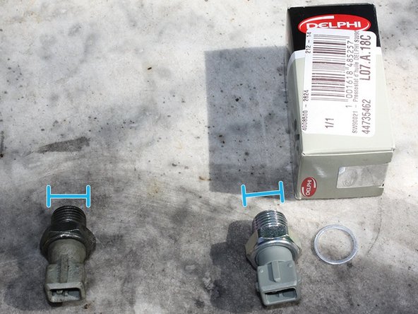 Contrôler que le nouveau capteur corresponde à l'ancien aussi bien au niveau du filetage que du connecteur.