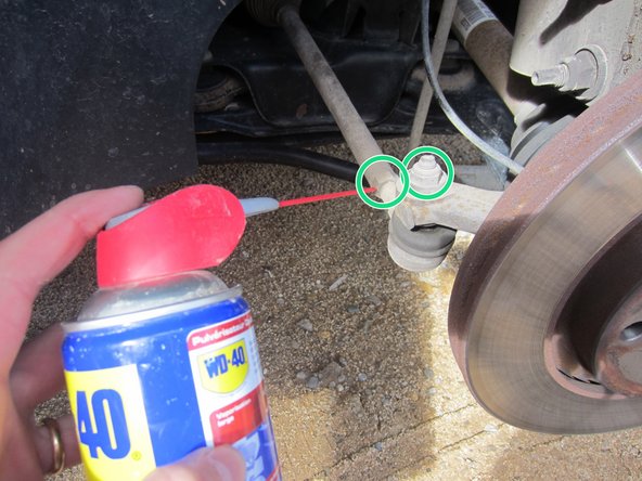 
you have to spray precisely at the level of the 2 nuts
