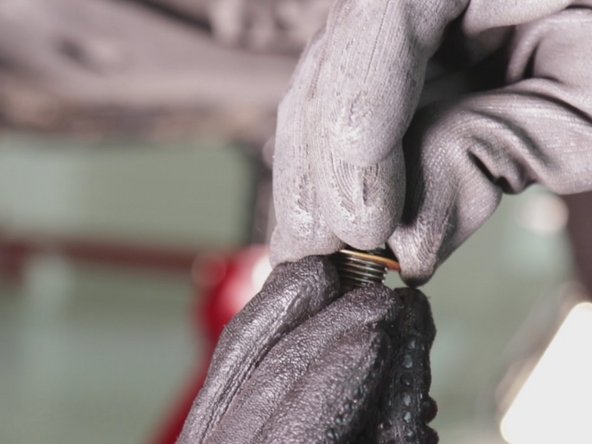 
Insert the drain gasket onto the sump plug
