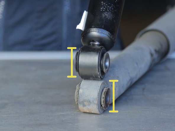 Comparer les dimensions entre l'ancien et le nouveau amortisseur (forme,dimensions)