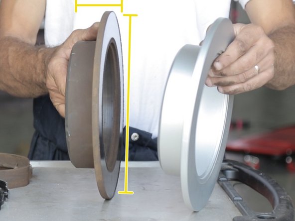 Comparer les nouveau disques et les anciens (circonférence)