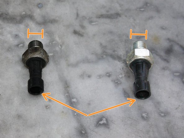 Contrôler que le nouveau capteur corresponde à l'ancien aussi bien au niveau du filetage que du connecteur.