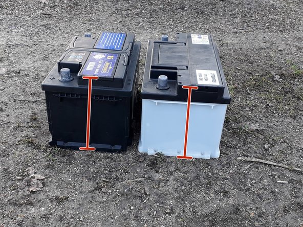 Comparer les batteries (hauteur, largeur et longueur )
