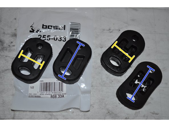 Comparer la forme globale des silentbloc. Les anciens sont évidemment déformés de part leur usure.