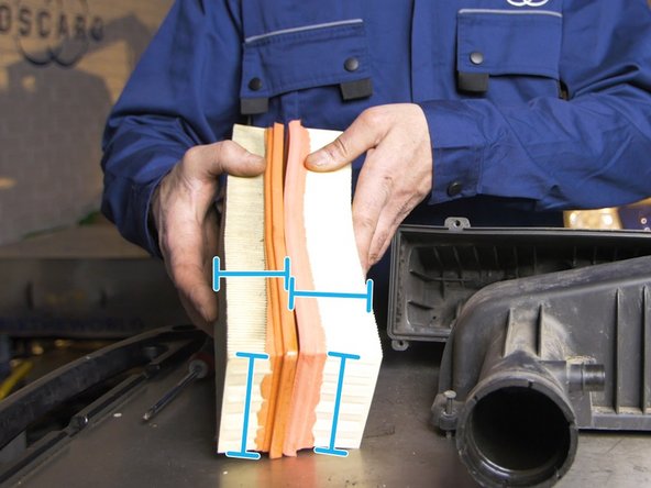 Comparer les dimensions du nouveau filtre avec l'ancien, hauteur, longueur et largeur
