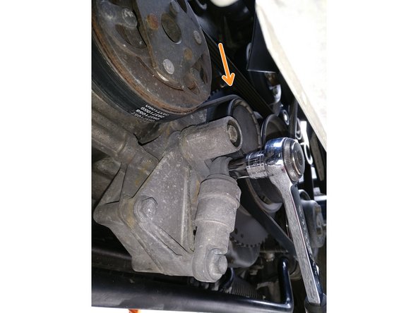 Courroie tendu cliquet relâché