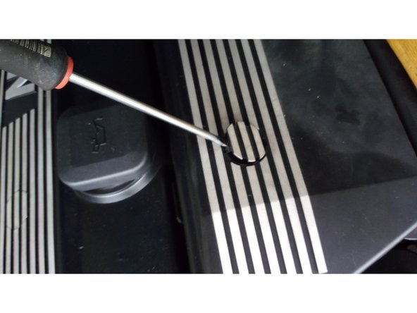 Retirer les caches écrous à l'aide d'un tournevis plat