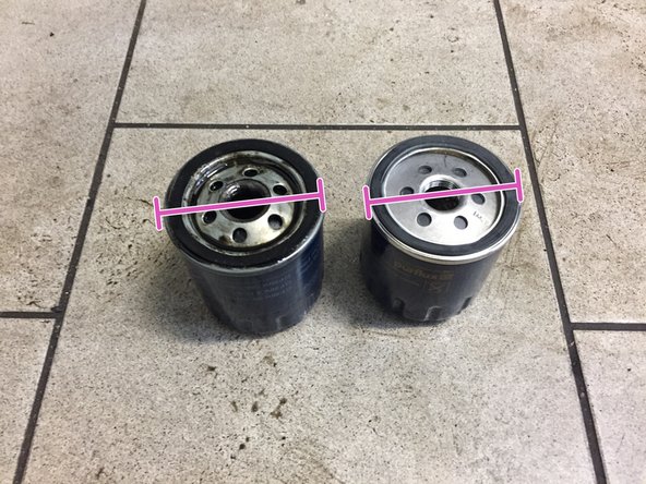 
Check the correspondence between the old and new filter
