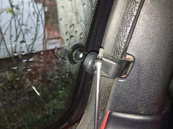 
Remove the two screws to release the quarter window
