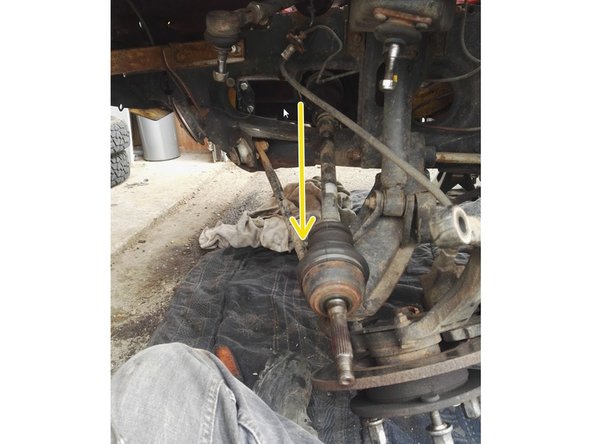 Puis tirer le cardan vers vous pour le déposer