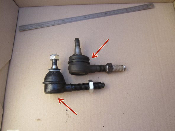 
compare size/shape/threads between new and old ball joint
