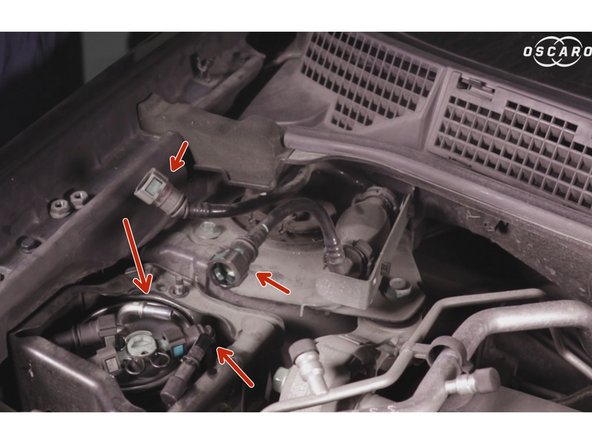 Les deux durites sont retirées.