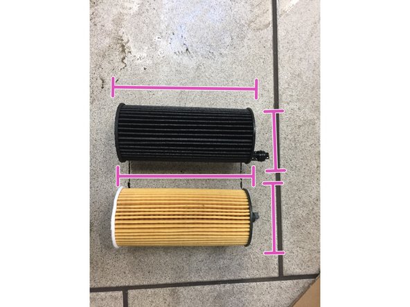 Vérifier la correspondance entre l'ancien et le nouveau filtre à huile