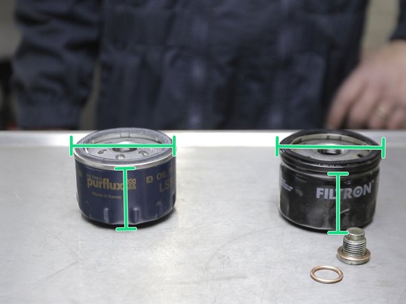 Comparer les dimensions de l'ancien filtre avec le nouveau