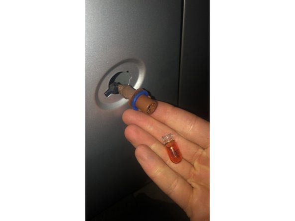 Maintenir le support marron et tirer sur l'ampoule