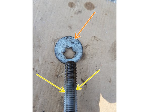 Partie "large" de la rondelle vers le haut.