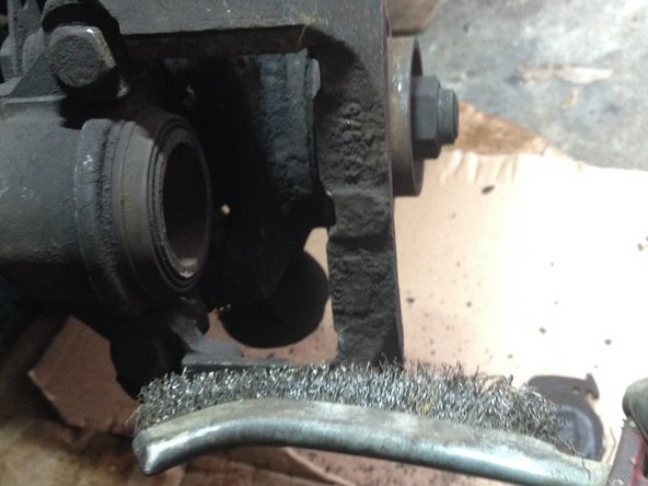 
Clean the pad area on the bracket
