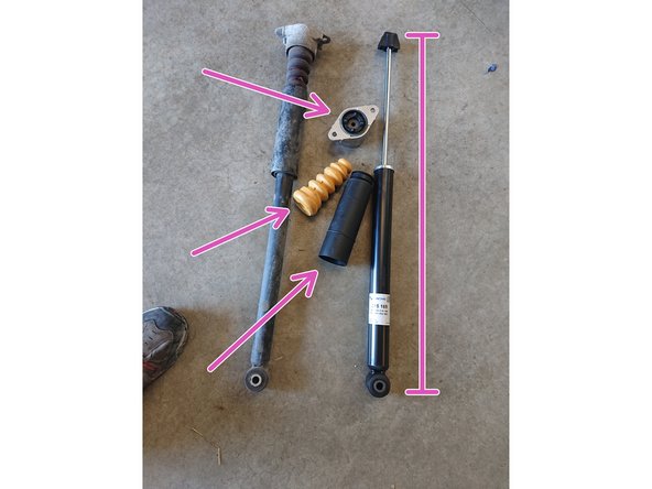 Vérifiez que les nouvelles pièces correspondent bien.